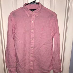 Pink Long Sleeve Button Up Shirt